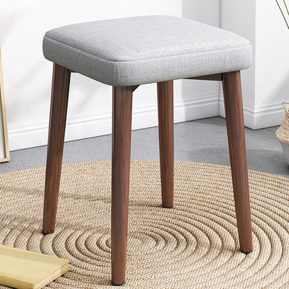 Solid Color Pouf Fabric Fade Resistant Metal Frame Square Upholstered Pouf Gray 1 Piece Brown Clearhalo 'furn' 'furn_ottomans_poufs' 'Furniture' 'Living Room Furniture' 'Ottomans & Poufs' 'ottomans_poufs' 6413830