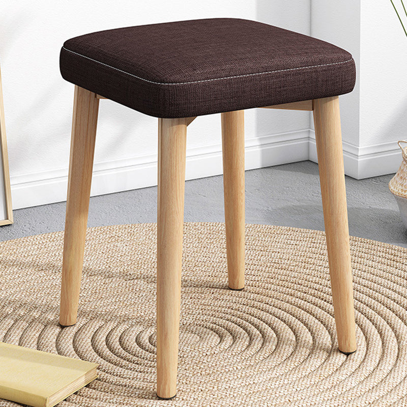 Solid Color Pouf Fabric Fade Resistant Metal Frame Square Upholstered Pouf Brown 1 Piece Yellow Clearhalo 'furn' 'furn_ottomans_poufs' 'Furniture' 'Living Room Furniture' 'Ottomans & Poufs' 'ottomans_poufs' 6413839