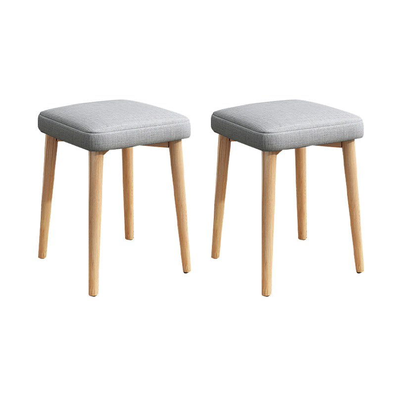 Solid Color Pouf Fabric Fade Resistant Metal Frame Square Upholstered Pouf Gray 2 Piece Set Yellow Clearhalo 'furn' 'furn_ottomans_poufs' 'Furniture' 'Living Room Furniture' 'Ottomans & Poufs' 'ottomans_poufs' 6413846