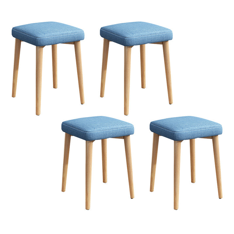 Solid Color Pouf Fabric Fade Resistant Metal Frame Square Upholstered Pouf Blue 4 Piece Set Yellow Clearhalo 'furn' 'furn_ottomans_poufs' 'Furniture' 'Living Room Furniture' 'Ottomans & Poufs' 'ottomans_poufs' 6413850