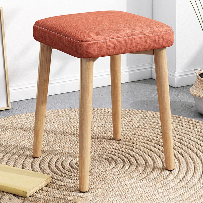 Solid Color Pouf Fabric Fade Resistant Metal Frame Square Upholstered Pouf Orange 1 Piece Yellow Clearhalo 'furn' 'furn_ottomans_poufs' 'Furniture' 'Living Room Furniture' 'Ottomans & Poufs' 'ottomans_poufs' 6413851