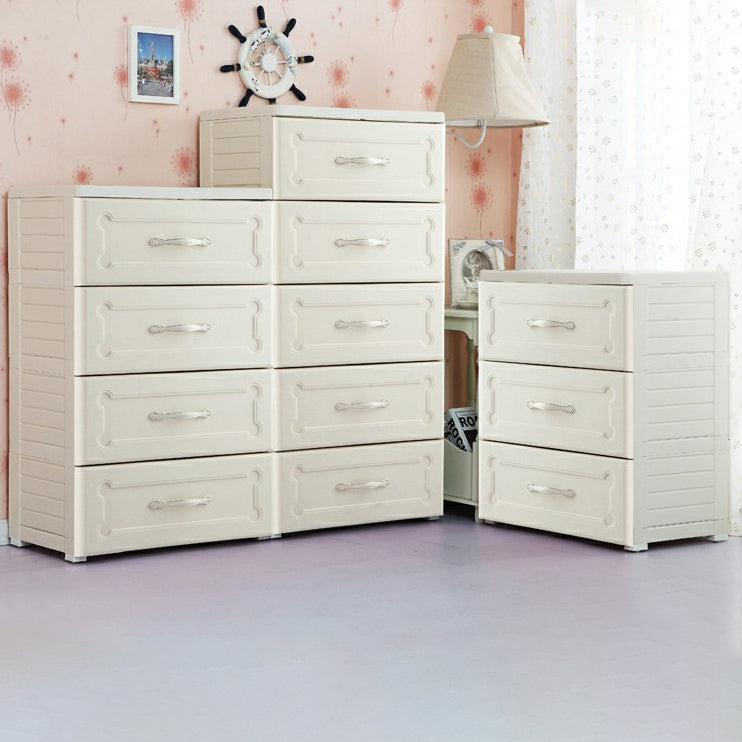 Armadio di stoccaggio in plastica con gambe armadio del guardaroba moderno con cassetto