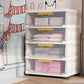 Hinged Wardrobe Closet Contemporary Plastic Storage Cabinet for Home 22.8"L x 13.8"W x 31.9"H White-Clear Clearhalo 'Armoires & Wardrobes' 'armoires_wardrobes' 'Bedroom Furniture' 'furn' 'furn_armoires_wardrobes' 'Furniture' 6413906