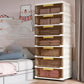 Hinged Wardrobe Closet Contemporary Plastic Storage Cabinet for Home 22.8"L x 13.8"W x 54.3"H Brown Clear Clearhalo 'Armoires & Wardrobes' 'armoires_wardrobes' 'Bedroom Furniture' 'furn' 'furn_armoires_wardrobes' 'Furniture' 6413921