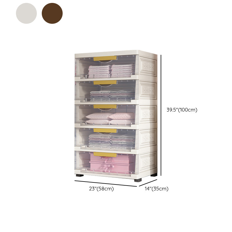 Hinged Wardrobe Closet Contemporary Plastic Storage Cabinet for Home Clearhalo 'Armoires & Wardrobes' 'armoires_wardrobes' 'Bedroom Furniture' 'furn' 'furn_armoires_wardrobes' 'Furniture' 6413924