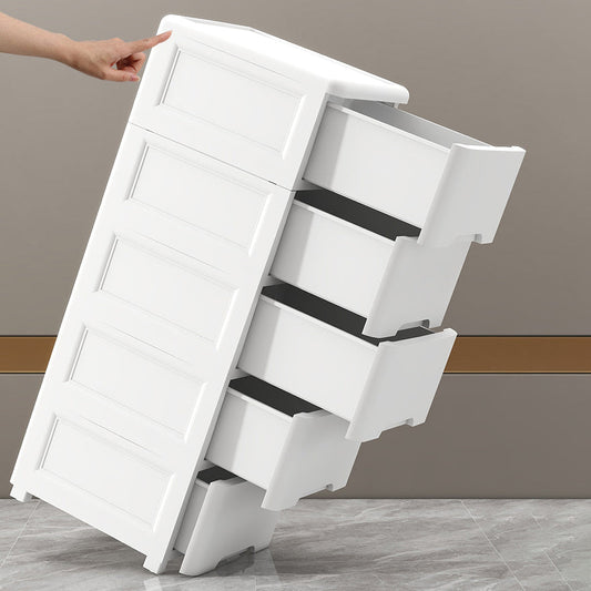 5-Drawer Storage Cabinet with Legs Contemporary Wardrobe Armoire