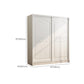 White Wardrobe Closet with Drawer Engineered Wood Wardrobe Armoire