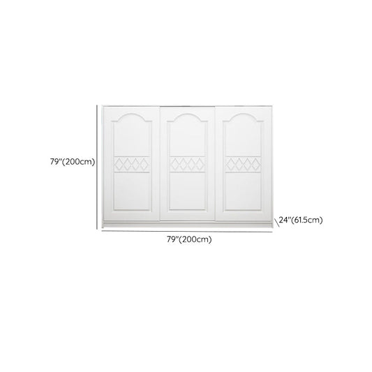 Armario de armario blanco con cajón armario de madera diseñado