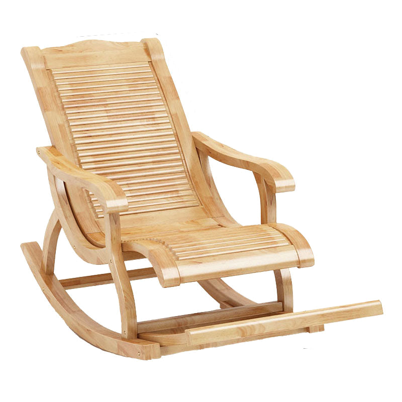 Modern Solid Wood Rocker Chair Spindle Rocker Chair for Living Room Light Brown Clearhalo 'Chairs & Seating' 'furn' 'furn_rocking_chairs' 'Furniture' 'Living Room Furniture' 'Rocking Chairs' 'rocking_chairs' 6415766