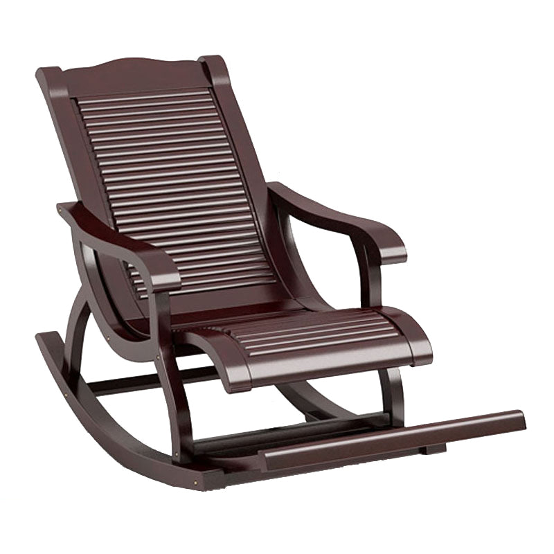 Modern Solid Wood Rocker Chair Spindle Rocker Chair for Living Room Dark Coffee Clearhalo 'Chairs & Seating' 'furn' 'furn_rocking_chairs' 'Furniture' 'Living Room Furniture' 'Rocking Chairs' 'rocking_chairs' 6415772