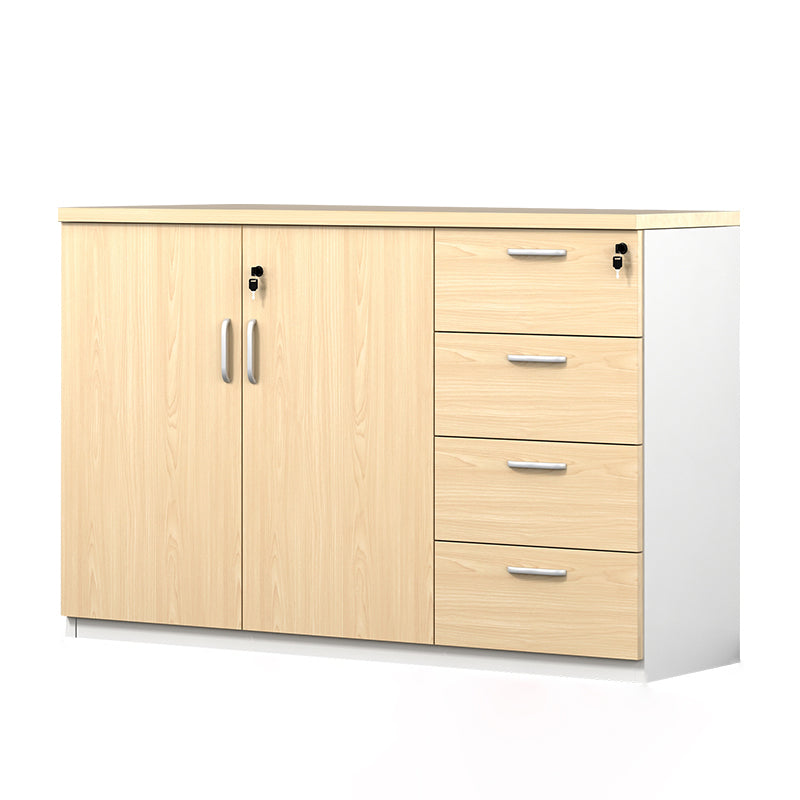 Nordic Style Filing Cabinet Wood Storage Design Lateral Filing Cabinet Natural 4 2 Clearhalo 'Filing Cabinets' 'filling_cabinets' 'furn' 'furn_filling_cabinets' 'Furniture' 'Office Furniture' 6415995