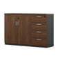 Nordic Style Filing Cabinet Wood Storage Design Lateral Filing Cabinet Nut-Brown 4 2 Clearhalo 'Filing Cabinets' 'filling_cabinets' 'furn' 'furn_filling_cabinets' 'Furniture' 'Office Furniture' 6416006