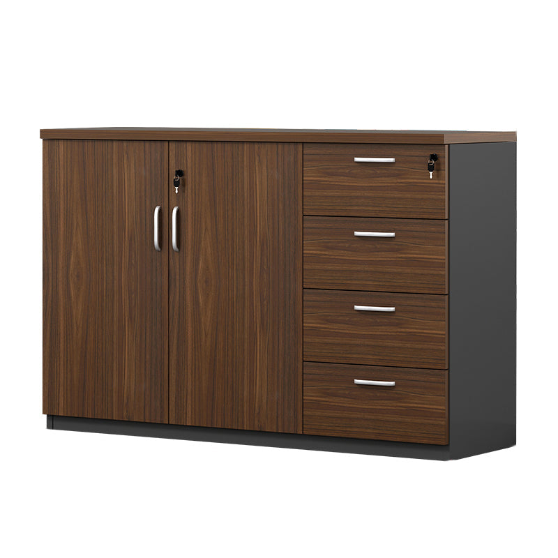 Nordic Style Filing Cabinet Wood Storage Design Lateral Filing Cabinet Nut-Brown 4 2 Clearhalo 'Filing Cabinets' 'filling_cabinets' 'furn' 'furn_filling_cabinets' 'Furniture' 'Office Furniture' 6416006