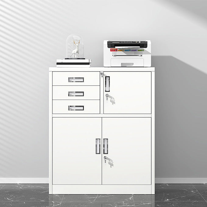 Gabinete industrial Cajones de bloqueo de metal y estantes de almacenamiento Archivo