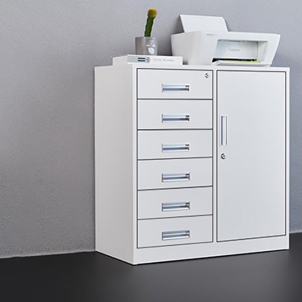 Gabinete industrial Cajones de bloqueo de metal y estantes de almacenamiento Archivo