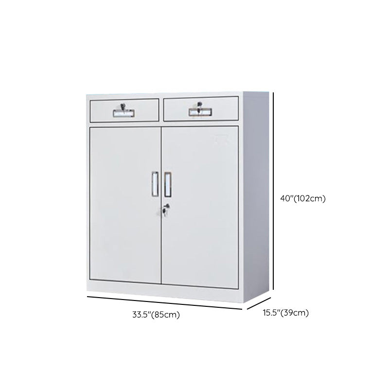 Gabinete industrial Cajones de bloqueo de metal y estantes de almacenamiento Archivo