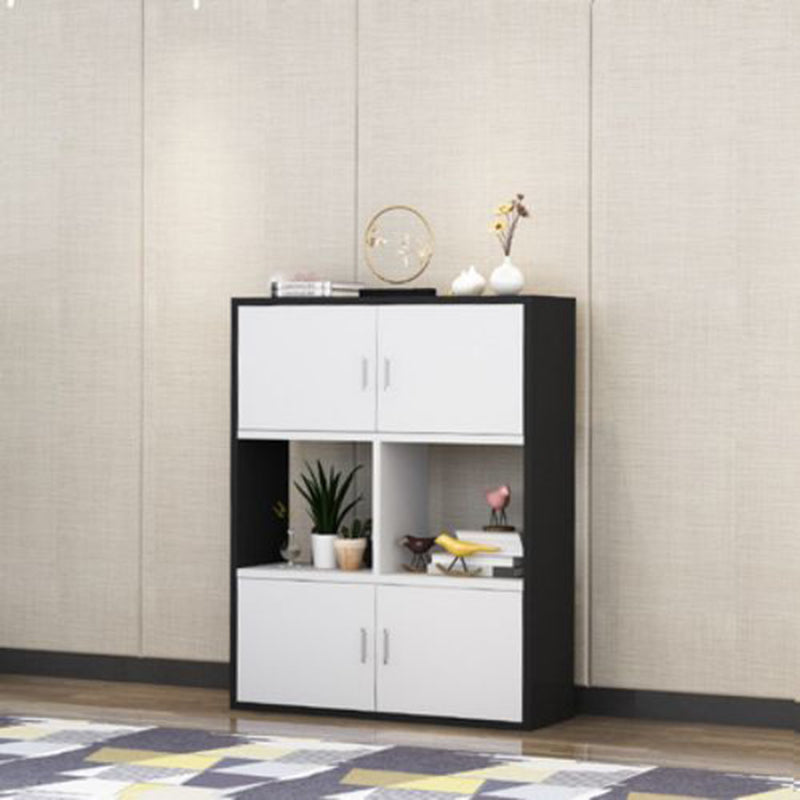 Traditional Wood Cabinet with Storage Vertical File Cabinet for Office Black White Clearhalo 'Filing Cabinets' 'filling_cabinets' 'furn' 'furn_filling_cabinets' 'Furniture' 'Office Furniture' 6416150