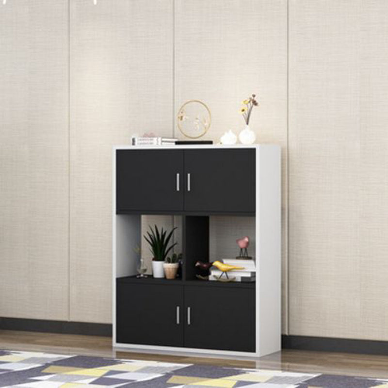 Traditional Wood Cabinet with Storage Vertical File Cabinet for Office White-Black Clearhalo 'Filing Cabinets' 'filling_cabinets' 'furn' 'furn_filling_cabinets' 'Furniture' 'Office Furniture' 6416152