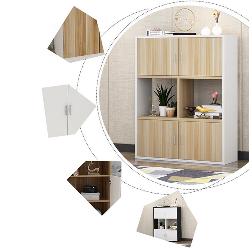 Gabinete de madera tradicional con archivos verticales de almacenamiento para la oficina