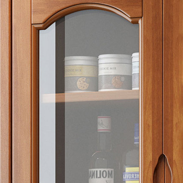 Moderne porte da pranzo in legno di gomma porte in vetro a buffet con cassetti per soggiorno