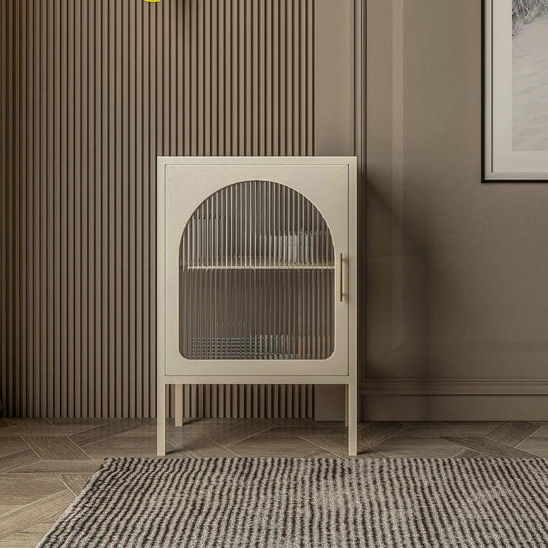 Moderno moderno mobile curioso in metallo porte in vetro armadio per soggiorno