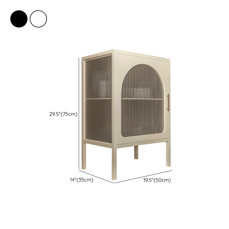 Moderno moderno mobile curioso in metallo porte in vetro armadio per soggiorno