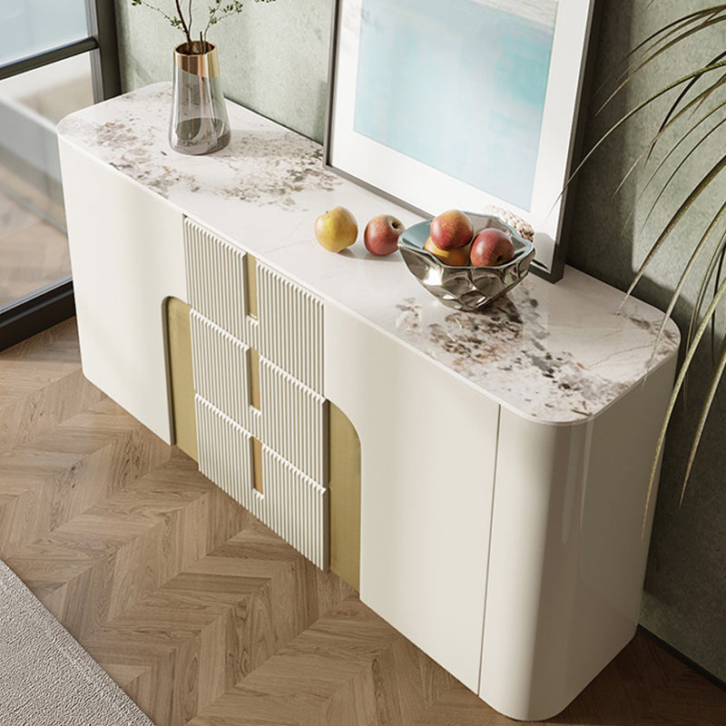 Glam Sideboard Buffet Cabinets Buffet Sideboard with 2 Doors and 3 Drawers Clearhalo 'buffet_sideboard' 'Buffets & Sideboards' 'furn' 'furn_buffet_sideboard' 'Furniture' 'Kitchen & Dining Furniture' 6418088