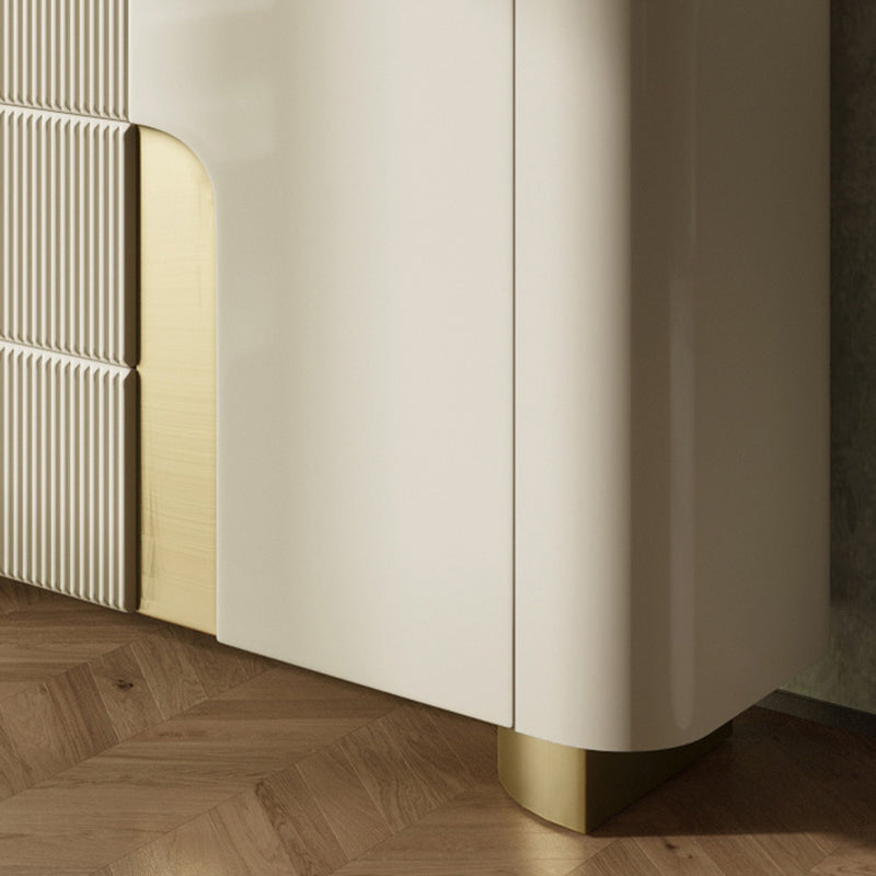 Glam Sideboard Buffet Cabinets Buffet Sideboard with 2 Doors and 3 Drawers Clearhalo 'buffet_sideboard' 'Buffets & Sideboards' 'furn' 'furn_buffet_sideboard' 'Furniture' 'Kitchen & Dining Furniture' 6418093