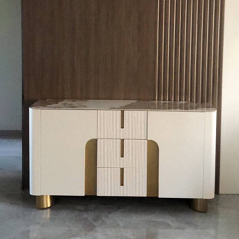 Glam Sideboard Buffet Cabinets Buffet Sideboard with 2 Doors and 3 Drawers Clearhalo 'buffet_sideboard' 'Buffets & Sideboards' 'furn' 'furn_buffet_sideboard' 'Furniture' 'Kitchen & Dining Furniture' 6418096