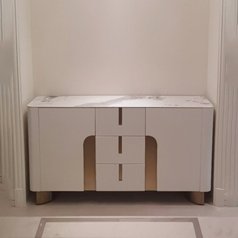 Glam Sideboard Buffet Cabinets Buffet Sideboard with 2 Doors and 3 Drawers Clearhalo 'buffet_sideboard' 'Buffets & Sideboards' 'furn' 'furn_buffet_sideboard' 'Furniture' 'Kitchen & Dining Furniture' 6418097