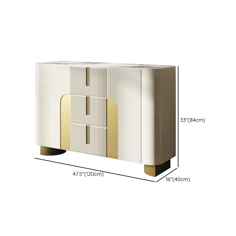 Glam Sideboard Buffet Cabinets Buffet Sideboard with 2 Doors and 3 Drawers Clearhalo 'buffet_sideboard' 'Buffets & Sideboards' 'furn' 'furn_buffet_sideboard' 'Furniture' 'Kitchen & Dining Furniture' 6418100