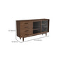 Sideboard a buffet in stile moderno Sideboard in legno massiccio con armadi e cassetti