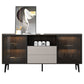 Sideboard di pietra della credenza a buffet moderna con armadi e cassetti