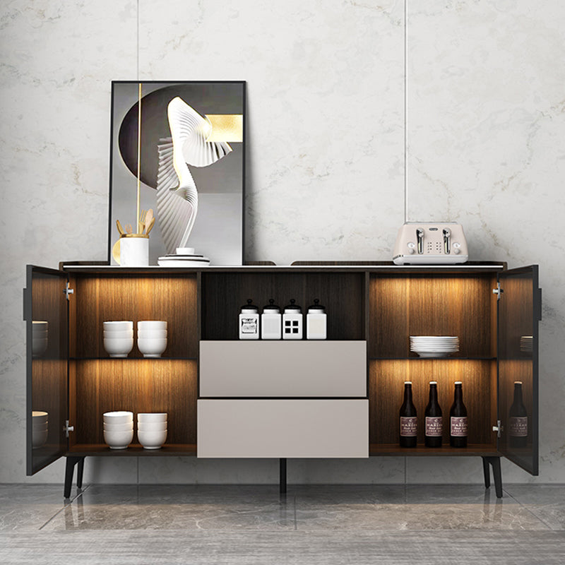 Sideboard di pietra della credenza a buffet moderna con armadi e cassetti