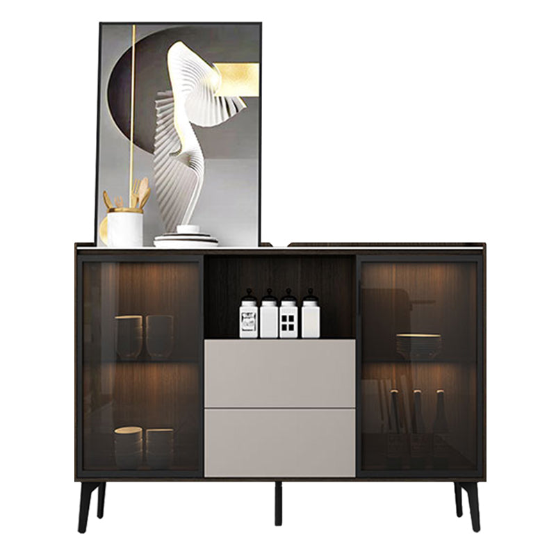 Sideboard di pietra della credenza a buffet moderna con armadi e cassetti