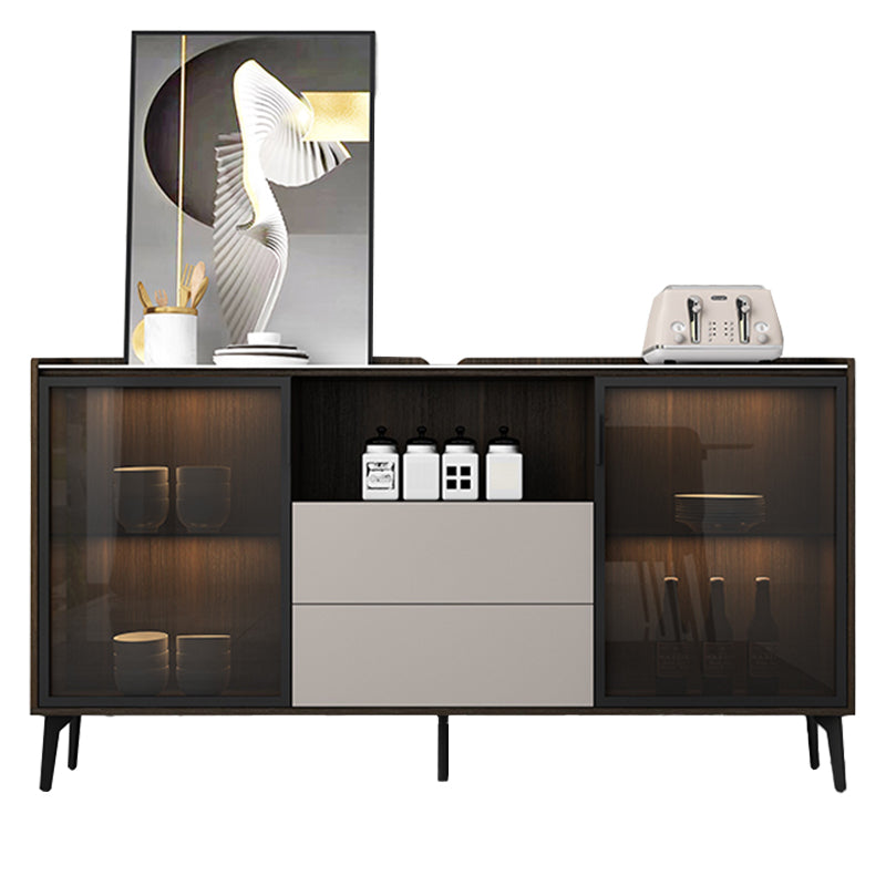Sideboard di pietra della credenza a buffet moderna con armadi e cassetti