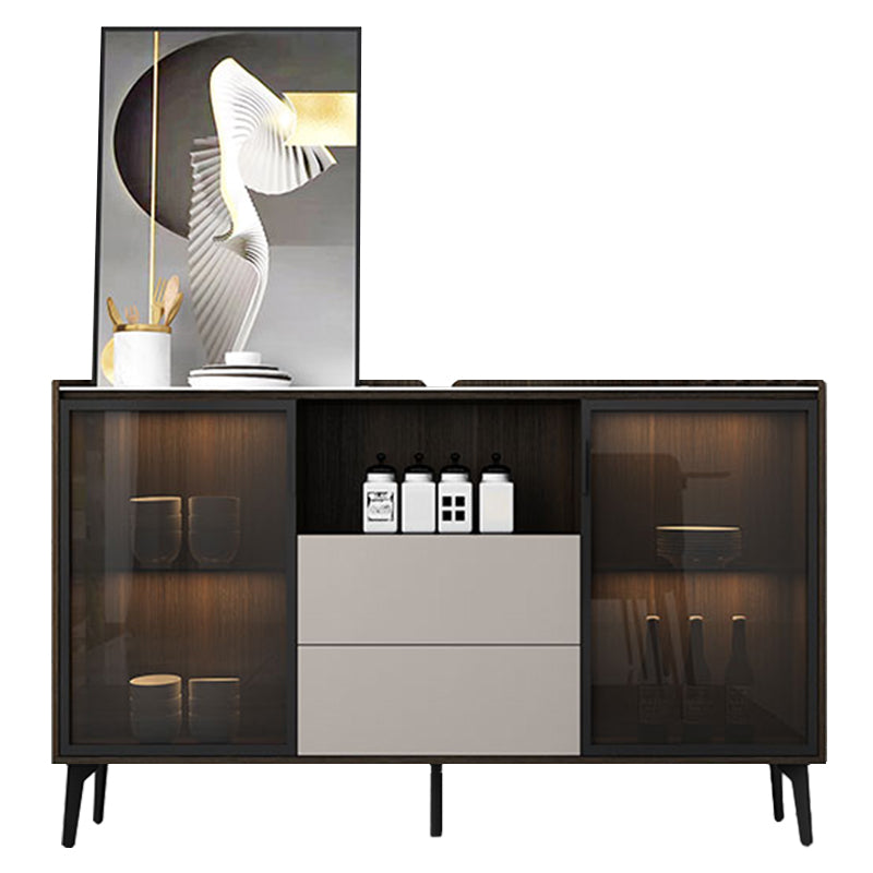 Sideboard di pietra della credenza a buffet moderna con armadi e cassetti