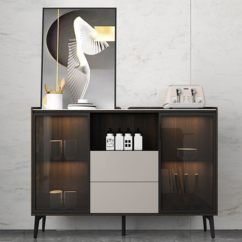 Sideboard di pietra della credenza a buffet moderna con armadi e cassetti