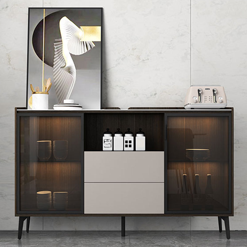 Sideboard di pietra della credenza a buffet moderna con armadi e cassetti