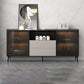 Sideboard di pietra della credenza a buffet moderna con armadi e cassetti