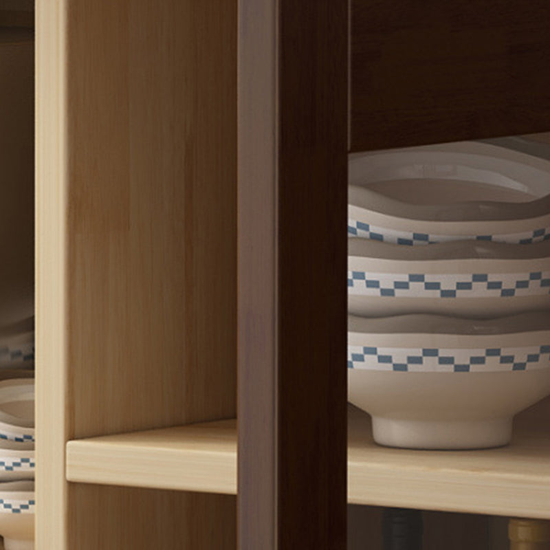 Buffet de estilo moderno Buffet de madera maciza de 39 pulgadas con gabinetes y cajones