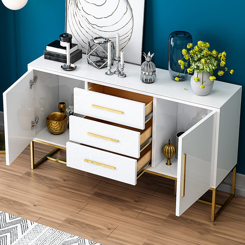 Gabinetes paralela glamoroso de buffet reflejados 3 cajones y 2 puertas buffet de comedor