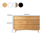 Pine Solid Wood Sideboard Table Modern Antique Finish 6-drawer Dining Server Clearhalo 'buffet_sideboard' 'Buffets & Sideboards' 'furn' 'furn_buffet_sideboard' 'Furniture' 'Kitchen & Dining Furniture' 6418274