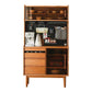 Credenza moderna a 2 cassetti Credenza in legno a pino marrone pino con porte scorrevoli