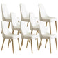 Glam Style Parsons Side Chair Leather White Indoor Dining Chair 8 Piece Set Clearhalo 'Dining Chairs' 'Dining Tables & Seating' 'dining_chair' 'furn' 'furn_dining_chair' 'Furniture' 'Kitchen & Dining Furniture' 6418323