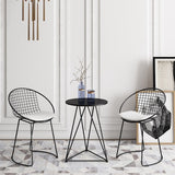 Metal Kitchen Dining Arm Chairs Glam Upholstered Dining Chairs Clearhalo 'Dining Chairs' 'Dining Tables & Seating' 'dining_chair' 'furn' 'furn_dining_chair' 'Furniture' 'Kitchen & Dining Furniture' 6418403