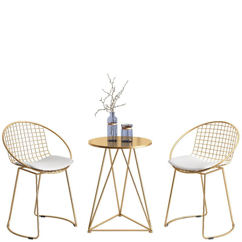 Metal Kitchen Dining Arm Chairs Glam Upholstered Dining Chairs Clearhalo 'Dining Chairs' 'Dining Tables & Seating' 'dining_chair' 'furn' 'furn_dining_chair' 'Furniture' 'Kitchen & Dining Furniture' 6418411