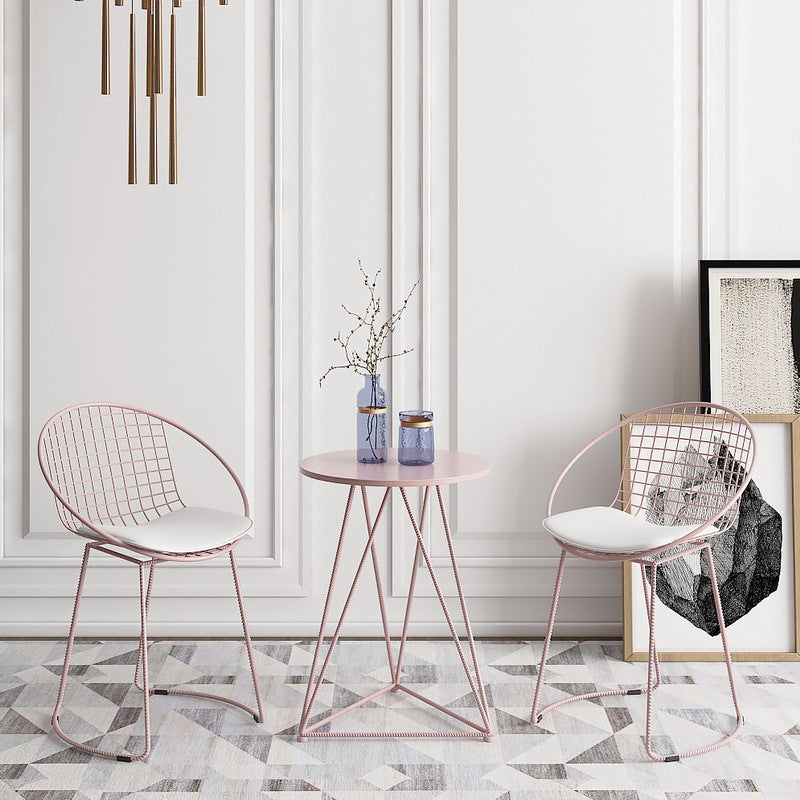 Metal Kitchen Dining Arm Chairs Glam Upholstered Dining Chairs Clearhalo 'Dining Chairs' 'Dining Tables & Seating' 'dining_chair' 'furn' 'furn_dining_chair' 'Furniture' 'Kitchen & Dining Furniture' 6418415