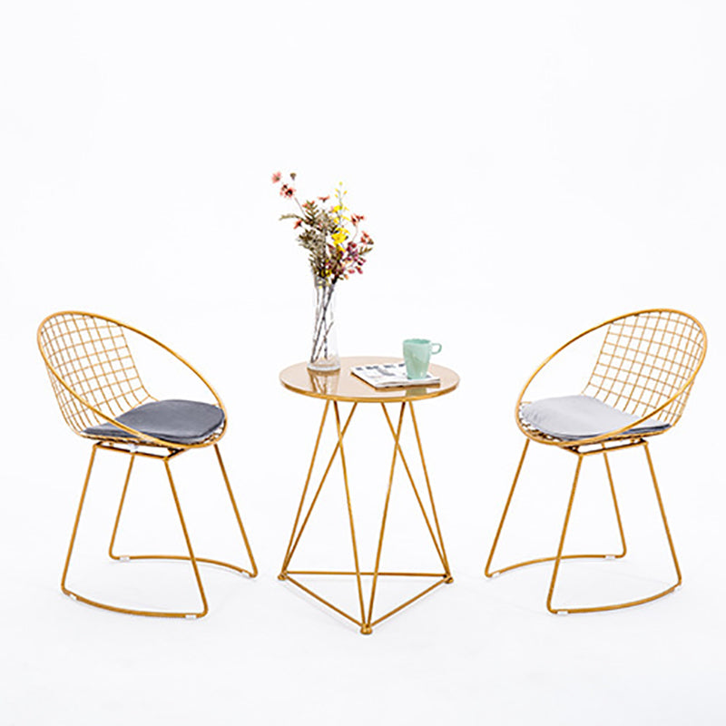 Metal Kitchen Dining Arm Chairs Glam Upholstered Dining Chairs Clearhalo 'Dining Chairs' 'Dining Tables & Seating' 'dining_chair' 'furn' 'furn_dining_chair' 'Furniture' 'Kitchen & Dining Furniture' 6418417