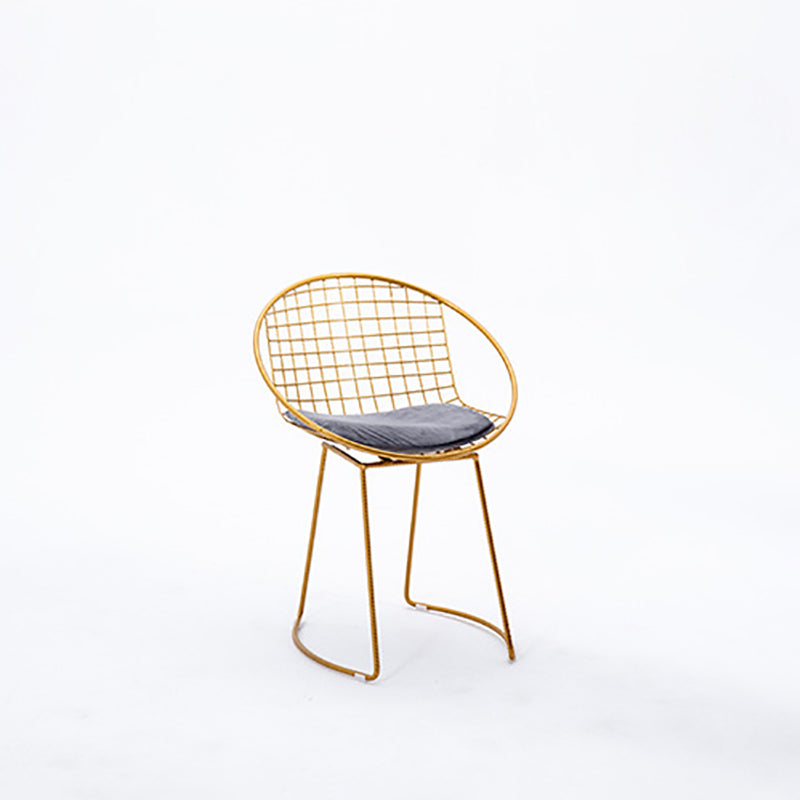 Metal Kitchen Dining Arm Chairs Glam Upholstered Dining Chairs Clearhalo 'Dining Chairs' 'Dining Tables & Seating' 'dining_chair' 'furn' 'furn_dining_chair' 'Furniture' 'Kitchen & Dining Furniture' 6418419